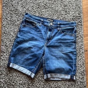 Express denim Bermuda shorts